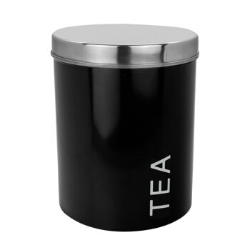 Boîte à thé en métal Harbor Housewares - Noir 1