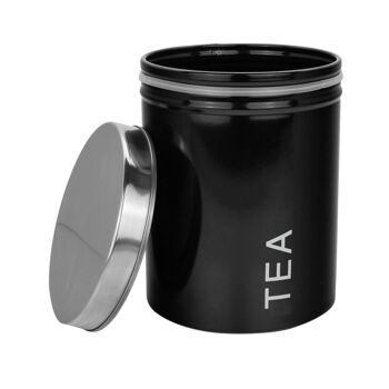 Boîte à thé en métal Harbor Housewares - Noir 4