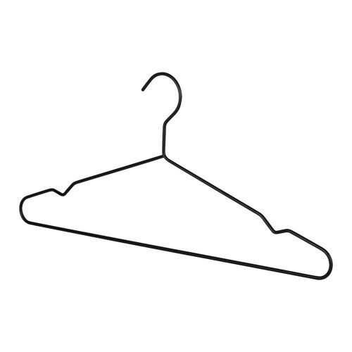 Harbour Housewares Metallic Coat Hanger - Black