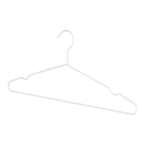 Harbour Housewares Metallic Coat Hanger - White