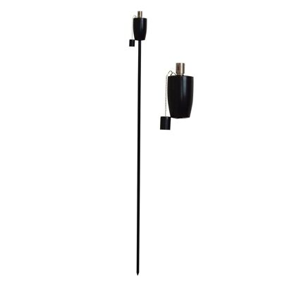 Harbour Housewares Outdoor Fire Torches - Black - Barrel Design