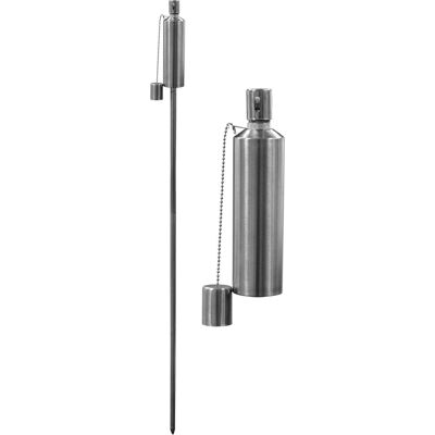 Harbour Housewares Outdoor Fire Torches - Silver - Barrel Design