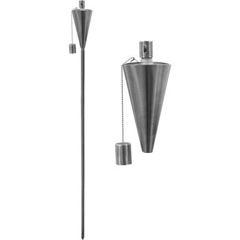 Torches d'extérieur Harbour Housewares - Argent - Conception triangulaire 1