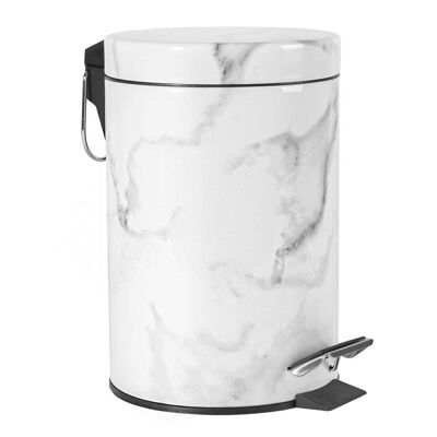 Harbour Housewares Pedal Bin with Inner Bucket - 3L - Marble