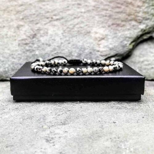 Dalmatian Jasper 4mm Beaded Bracelet