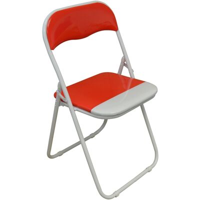 Harbour Housewares Rojo / Blanco Acolchado, Plegable, Silla de Escritorio