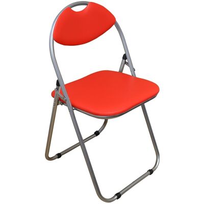 Harbour Housewares Chaise de bureau rembourrée, pliante, rouge