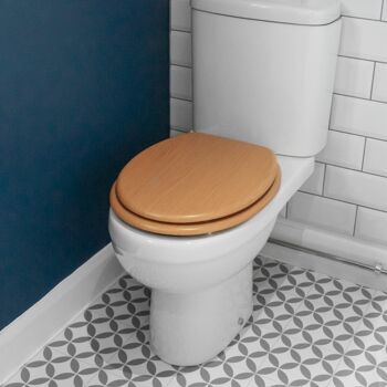 Harbour Housewares Siège de toilette en bois à fermeture douce 2