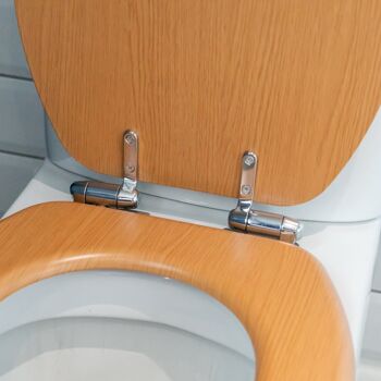 Harbour Housewares Siège de toilette en bois à fermeture douce 4