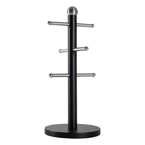 Harbour Housewares Steel Mug Tree - Black