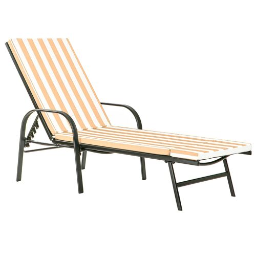 Harbour Housewares Sussex Sun Lounger Cushion - Beige Stripe