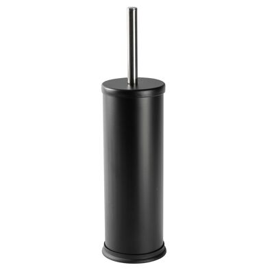 Harbour Housewares Steel Bathroom Toilet Brush & Holder - Black Matt