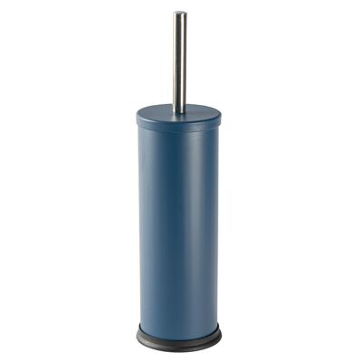 Harbour Housewares Steel Bathroom Toilet Brush & Holder - Blue Matt