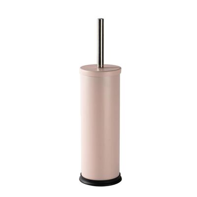 Harbour Housewares Steel Bathroom Toilet Brush & Holder - Pink Matt