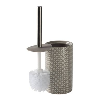 Harbour Housewares Toilet Brush Holder Set Ceramic - Grey