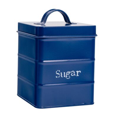 Contenitore per zucchero da cucina in metallo vintage Harbour Housewares - Blu scuro