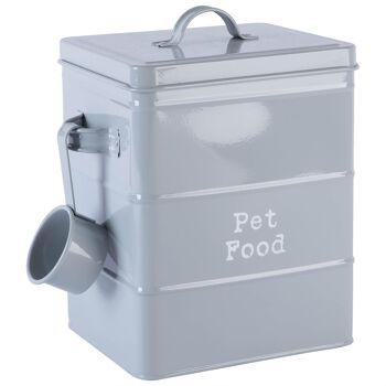 Harbor Housewares Boîte à nourriture vintage en métal pour animaux de compagnie 8
