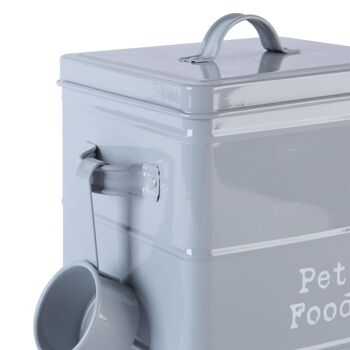 Harbor Housewares Boîte à nourriture vintage en métal pour animaux de compagnie 13