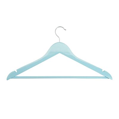 Harbour Housewares Wooden Clothes Hanger - Pastel Blue