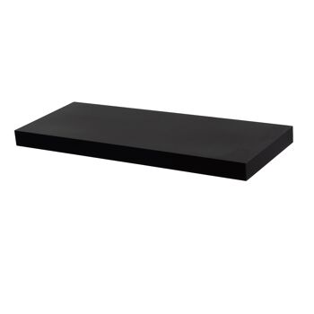 Harbour Housewares Étagère Murale Flottante Rectangulaire Moyenne en Bois - 60 cm - Noir 1