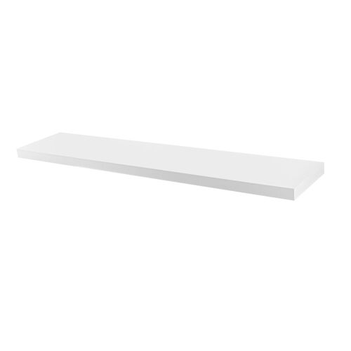 Harbour Housewares Wooden Floating Wall Shelf - 80cm - White