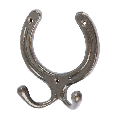 Horse Shoe Double Coat Hook - W100mm x H110mm