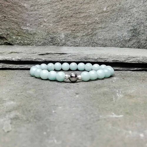 Amazonite Beaded Bracelet. 8mm