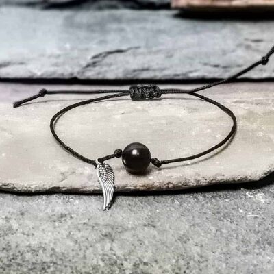 Bracelet Ange Gardien avec Obsidienne