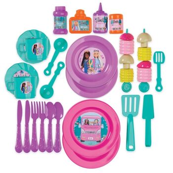 Jouet d'imitation. GLAMPING BARBIE CAMPING ET BARBECUE MALLETTE 5