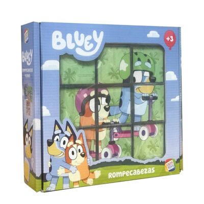 Juguete Educativo. ROMPECABEZAS BLUEY 9 CUBOS