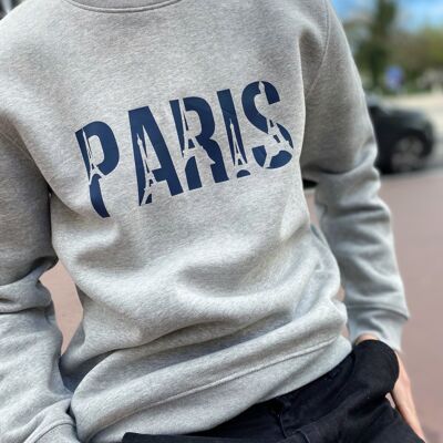 "Paris" gray men's sweatshirt