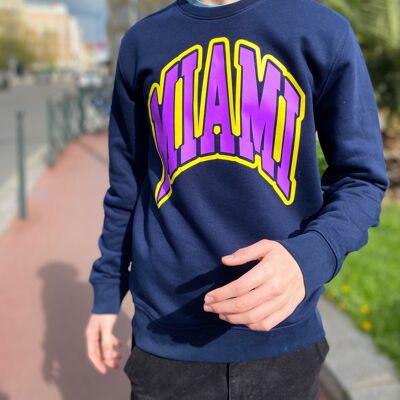 "Miami" navy blue men's sweatshirt