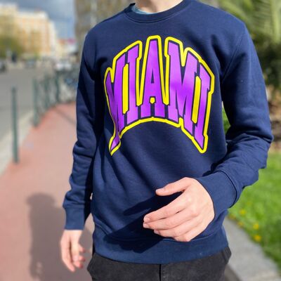 Felpa da uomo blu navy "Miami".