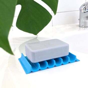 Porte-savon en PET recyclé / porte-savon en PET recyclé vague bleu océan 5