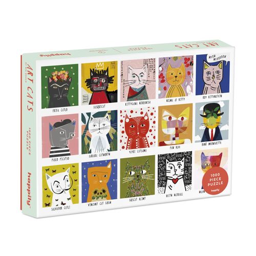Art Cats by Nia Gould - 1,000 piece premium puzzle