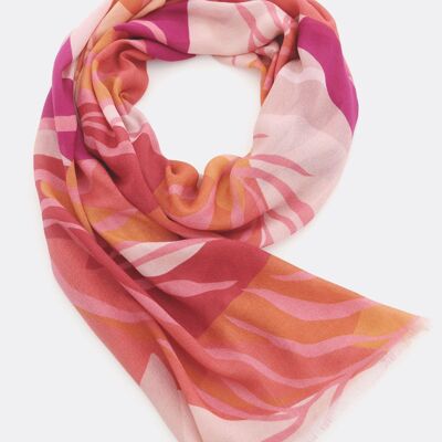 Scarf Ecovero (TM) / Abstract Nature - rose / pink