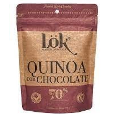 Quinoa soffiata al cioccolato al 70% di cacao