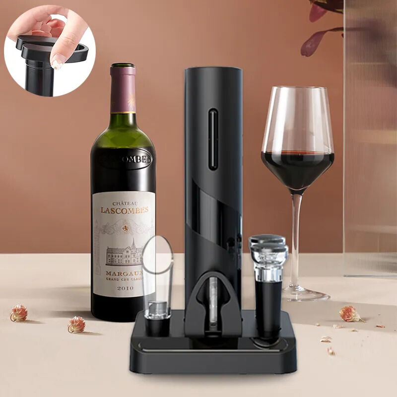 Electric Wine Opener 7-Piece Gift Set – Automatic Corkscrew, Aerator, Vacuum Pump & Stoppers