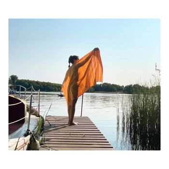 Serviette Turque Beach Boys Orange - Une serviette ensoleillée pour plus de bonheur ☀️ 4