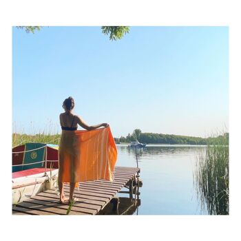 Serviette Turque Beach Boys Orange - Une serviette ensoleillée pour plus de bonheur ☀️ 5