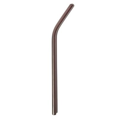 Curved stainless steel smoothie straw