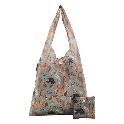 Bolsa de la compra reutilizable, plegable y ligera Eco Chic Woodland