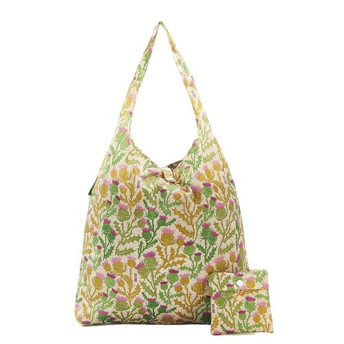 Eco Chic Lightweight Foldable Reusable Shopping Bag Thistle