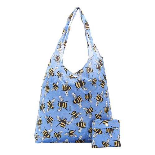Eco Chic Lightweight Foldable Reusable Shopping Bag Bees