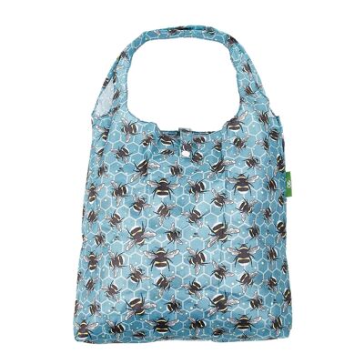 Eco Chic Ligero Plegable Reutilizable Shopping Bag Bumble Bees