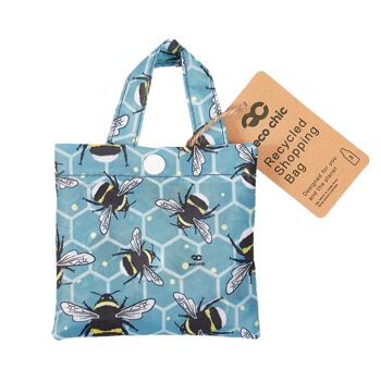 Eco Chic léger pliable sac à provisions réutilisable Bumble Bees 2