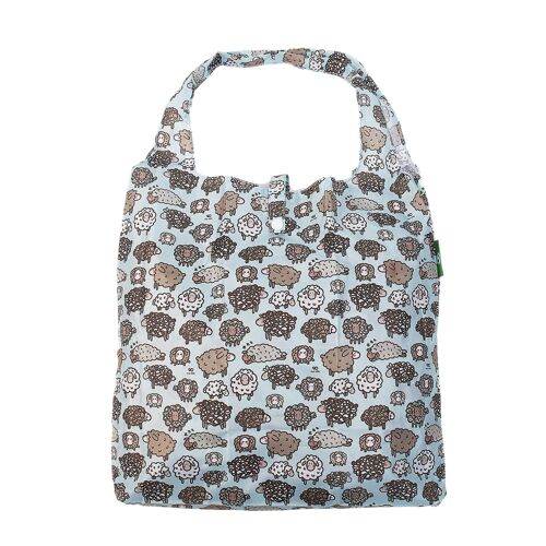 Eco Chic Lightweight Foldable Reusable Shopping Bag Cute Sheep