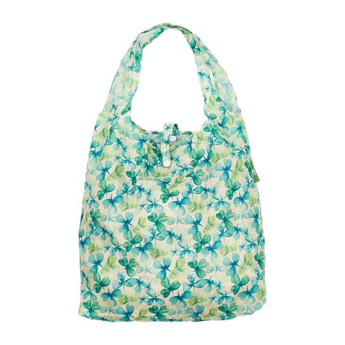 Eco Chic Lightweight Foldable Reusable Shopping Bag Shamrocks