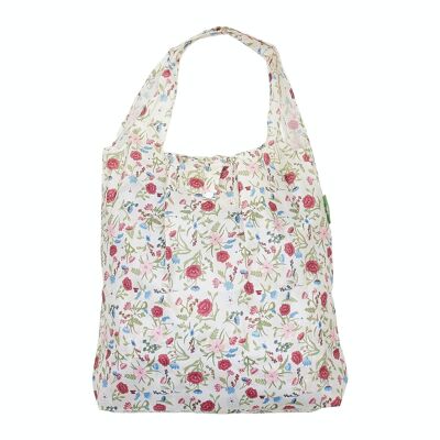 Eco Chic Lightweight Foldable Reusable Shopping Bag Floral