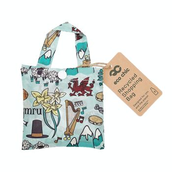 Eco Chic léger pliable réutilisable Shopping Bag Wales Montage 2